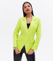 Cameo Rose Green Double Breasted Blazer